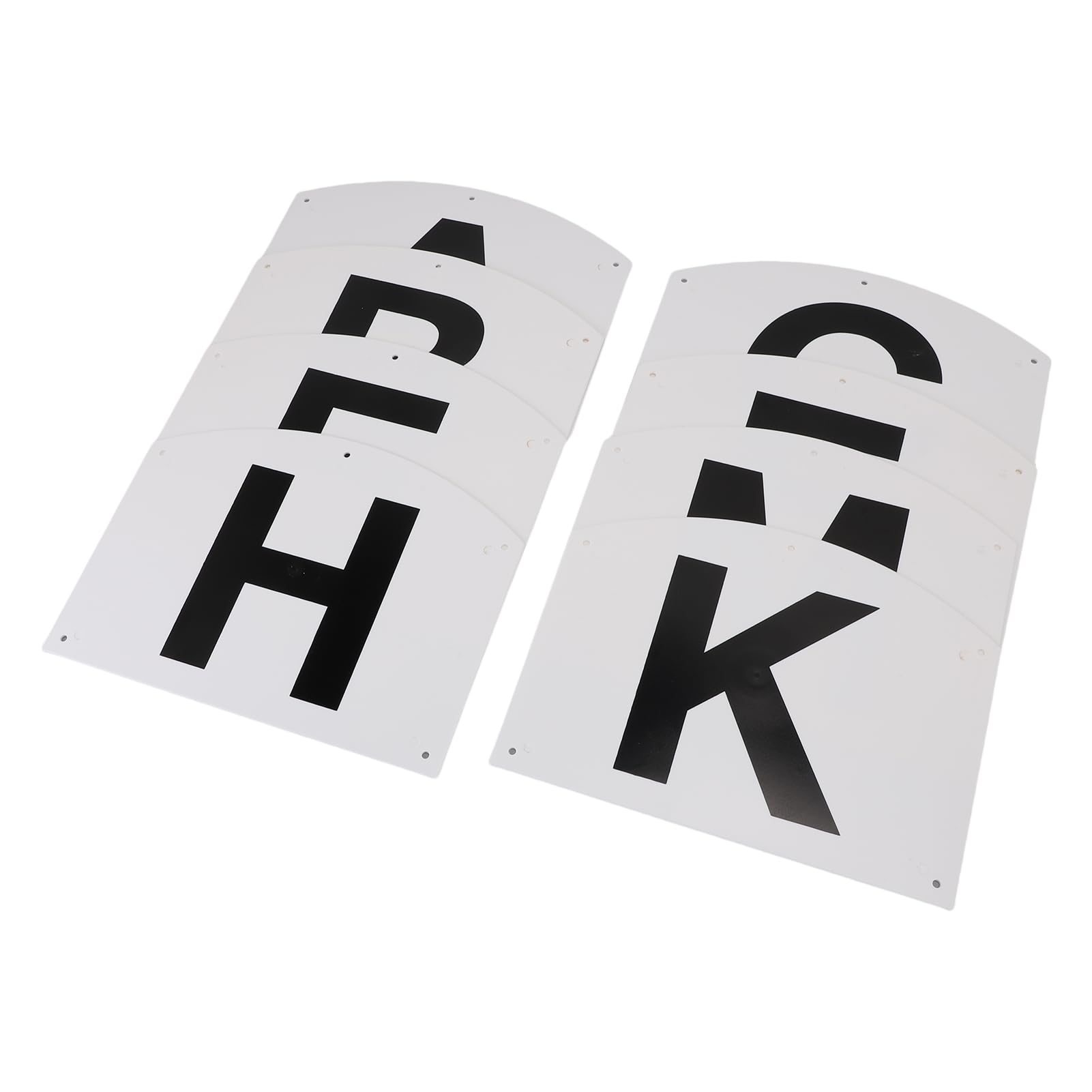 Letras de Doma, Juego de 8 Marcadores de Doma de Plástico Resistente a la Intemperie para Montaje en Pared, Letras de Ecuestre con Agujeros Preperforados para una Fácil Instalación en