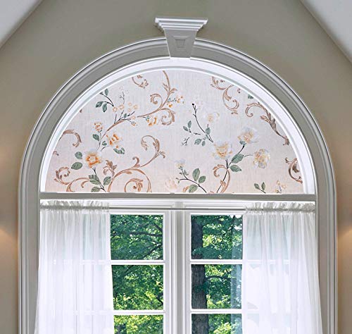 Vinilo decorativo ventana arco floral 64 x 33 pulgadas miniatura 3