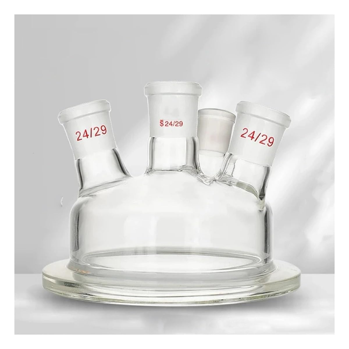 Laborgeräte und -ausrüstung 150mm Flansch 24/29 Joint 4-Hals Glas Reaktor Deckel for Reaktion Glaskolben Labor Glaswaren(Straight 4-Neck)