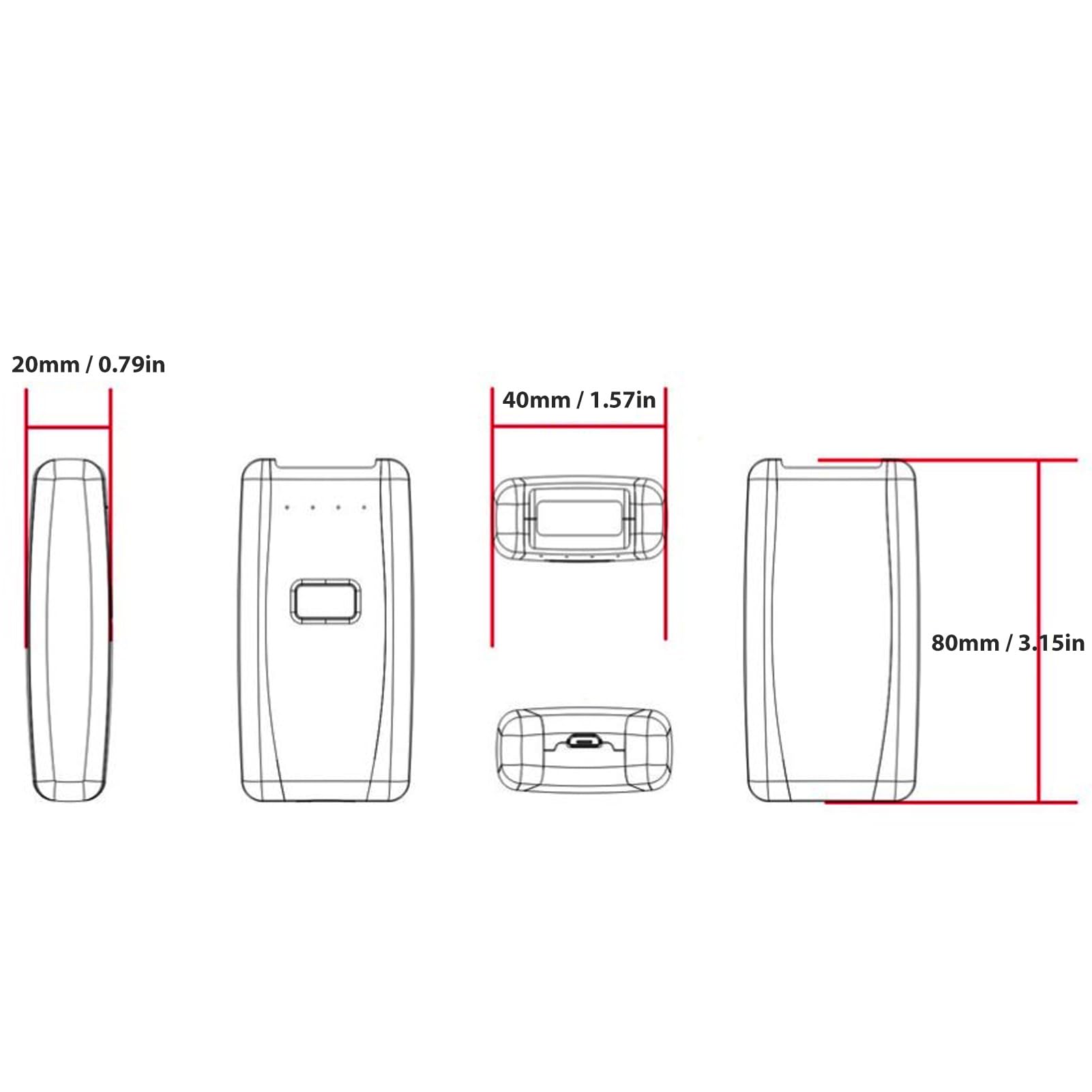 EMUKOEP Scanner de Codes-Barres CCD Portable à Lumière Rouge, Lecteur de Codes QR 1D 2D Fiable pour Les Opérations D'entrepôt