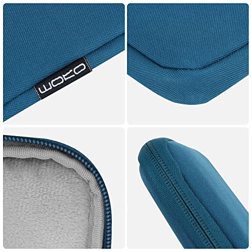 Image of MoKo 7-8 Inch Tablet Sleeve Bag, Polyester Pouch Cover Case Slim Design | Fits iPad Mini (A17 Pro) 8.3 inch 2024, iPad Mini 6 /5 /4 /3 /2 /1, Samsung Galaxy Tab S2 8.0, Tab A 8.0, ZenPad Z8s 7.9, Peacock Blue