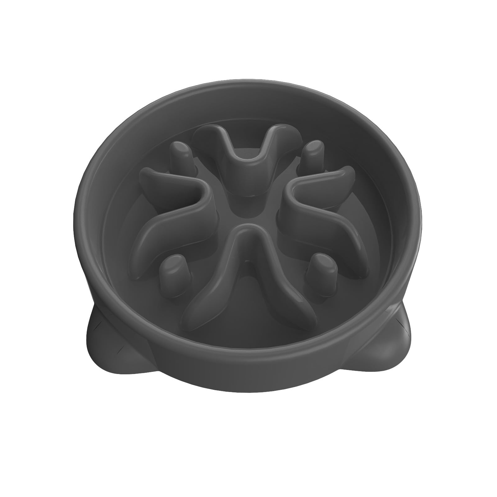 Slow Feeder Dog Bowl, Small Medium Dogs Anti-Choking Dog Bowl Non Toxic Dog Dish Bloat Stop Dog Food Bowl (Black, S (16 cm))