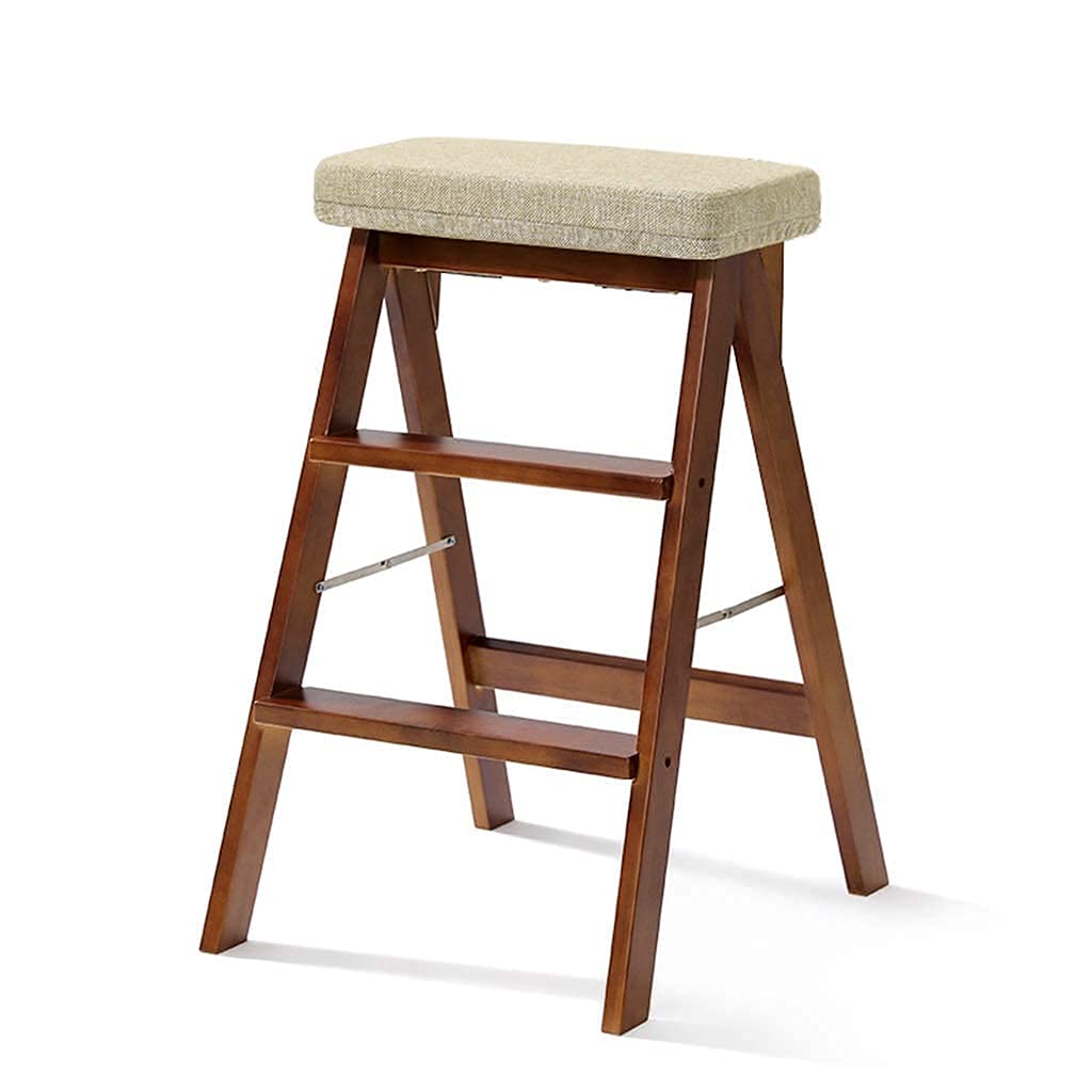 Taburete de escalada DASHADAO de madera maciza y escalera plegable