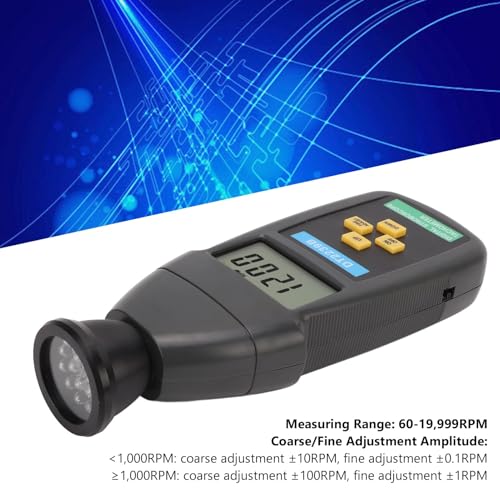 Stroboskop DT2239B LCD Digital, Blitz-Handtachometer Blitz-Tachometer Blitz-Handtachometer Berührungsloser Stroboskop-Tachometer 60-19,999RPM