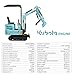 MACHPRO 1.4 ton mini Excavator with Hydraulic Thumb, Diesel Kubotaengine, Suitable for Tight Spaces, Landscaping, Agriculture, Including delivery and & unloading Services (Blue)