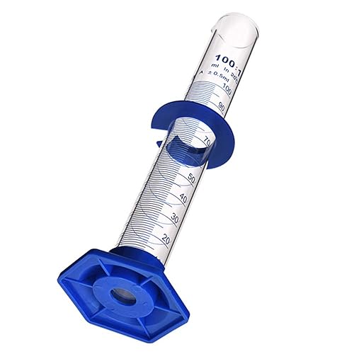 Miniatura 4 de Thick Glass Graduated Cylinder Measuring Liquid Lab Cylinders with Anti-Falling Plastic Base and Bumper Guards and Cylinder Brush (Glass, 100ML)