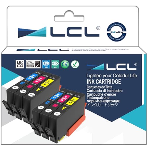 LCL Cartucho de Tinta Compatible 903 903XL T6M03AE T6M07AE T6M11AE Reemplazo para HP Officejet Pro 6860 6868 6950 6951 6960 6970 6975 6978 All in One (6Pack, 2Cian 2Magenta 2Amarillo)