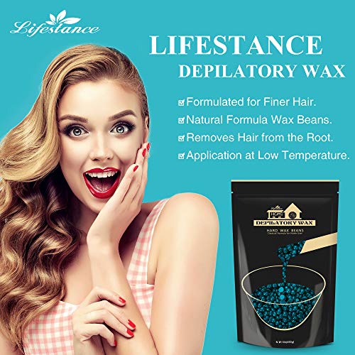 Hard Wax Beads, Lifestance 1Lb Waxing Beads, Brazilian Bikini Wax With 10 Applicators,Hard Wax Hair Removal For Face, Body, Legs, Pearl Beads For Wax Warmers #TOP3