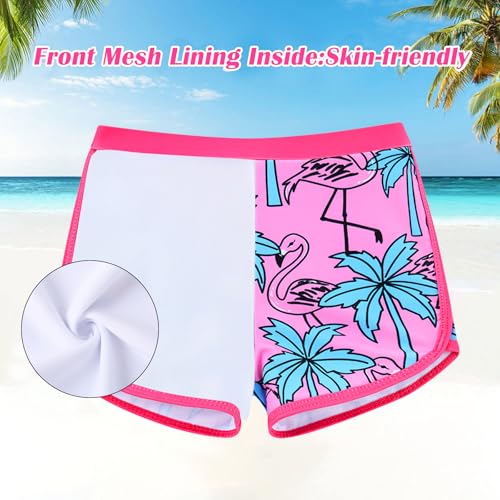Image of TUONROAD Girls 2 Pieces Rash Guard Swimsuit Long Sleeve Tankini for 4-10 Years