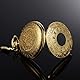 HICARER Vintage Gold Taschenuhr Stahl Herrenuhr mit Kette