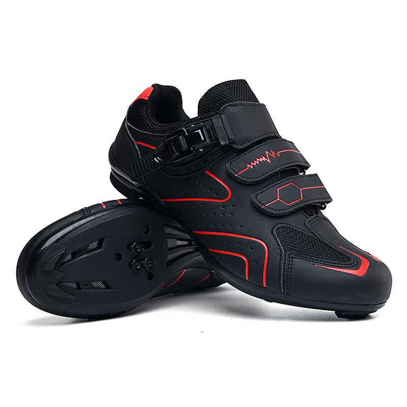 Hixingo Zapatilla de Ciclismo Hombre, Zapatos Bicicleta de Carretera Montaña Exterior MTB Compatibles con SPD/SPD-SL Lock System, Unisex Zapatillas de Ciclismo Adulto Respirables