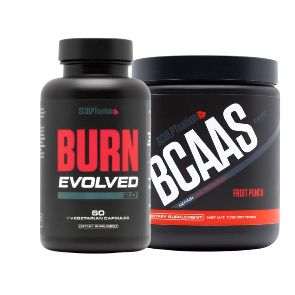 Sculpt Nation by V Shred Burn Evolved 2.0 and BCAA Powder Fruit Punch Bundle