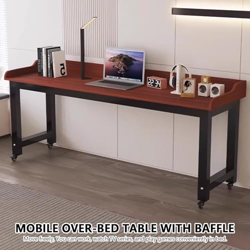 Table de lit a roulette pour ordinateur portable résolvant le manque d'espace