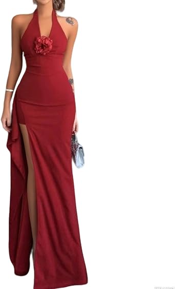Womens Off Shoulder Ruched V-Neck Tiered Maxi Dress Flowy Beach Wedding Guest