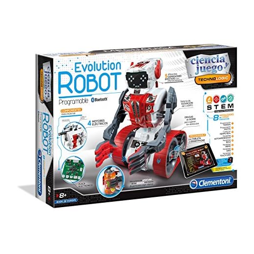 Clementoni-55191 - Evolution Robot - robot para montar y jugar con app a partir de 8 años