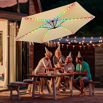 led offset patio umbrella