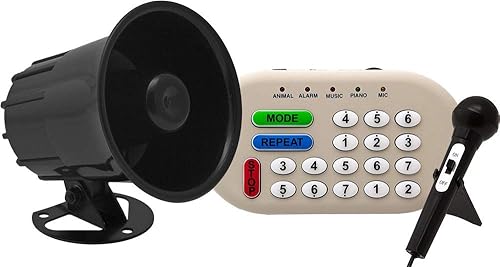 Vixen Horns Bocina de coche musical con 46 sonidos (sirena, alarma, melodías divertidas, animal) bocina electrónica con sistema PA para camión 12V