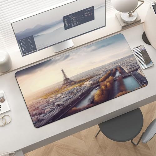 Pad gamer grande de caucho con diseño París 60x30 cm miniatura 6