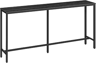 MAHANCRIS 63" Console Table, Narrow Sofa Table, Entryway Table, Industrial Sofa Table, Side Table, for Hallway Black CTHB16001Z1
