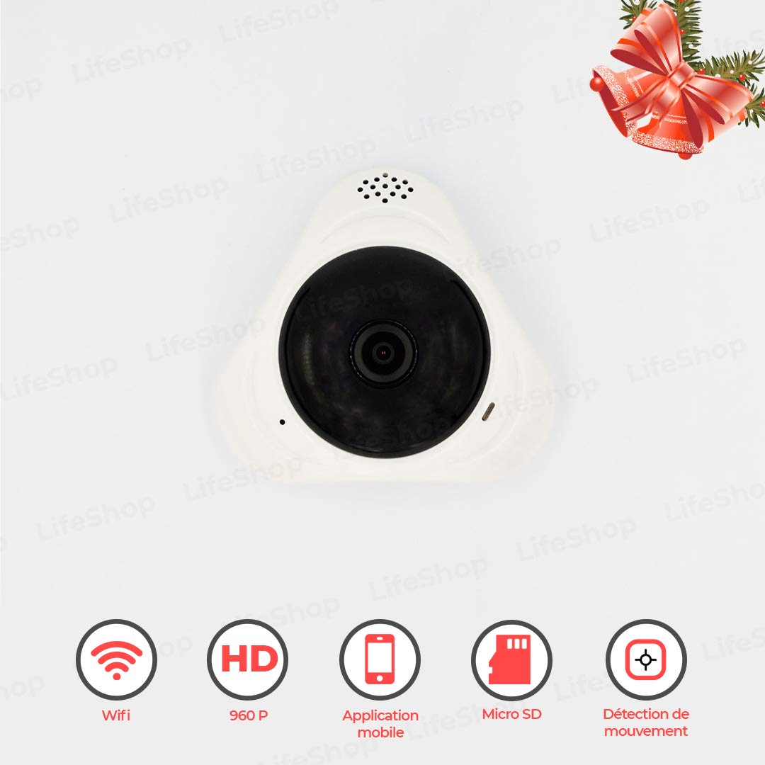 Caméra bébé WiFi 360 contre les réveils nocturnes avec détecteur de sons