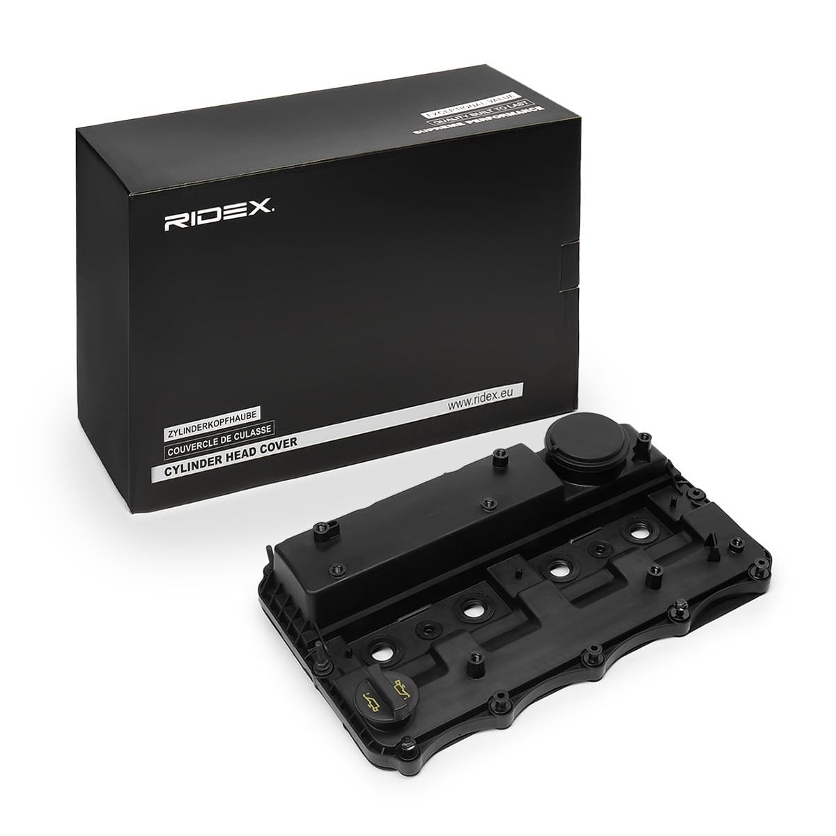 RIDEX 977C0046 Coperchio punterie con guarnizione cappa testa del cilindro con guarnizione con pistone con bulloni/viti Compatibilità con PEUGEOT BOXER Furgonato