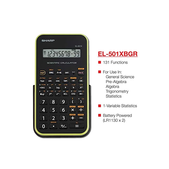 Calcolatrice scientifica EL 501 - verde - EL501XBGR