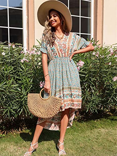 Robe longue d'été bohème vintage chic pour femmes - 4