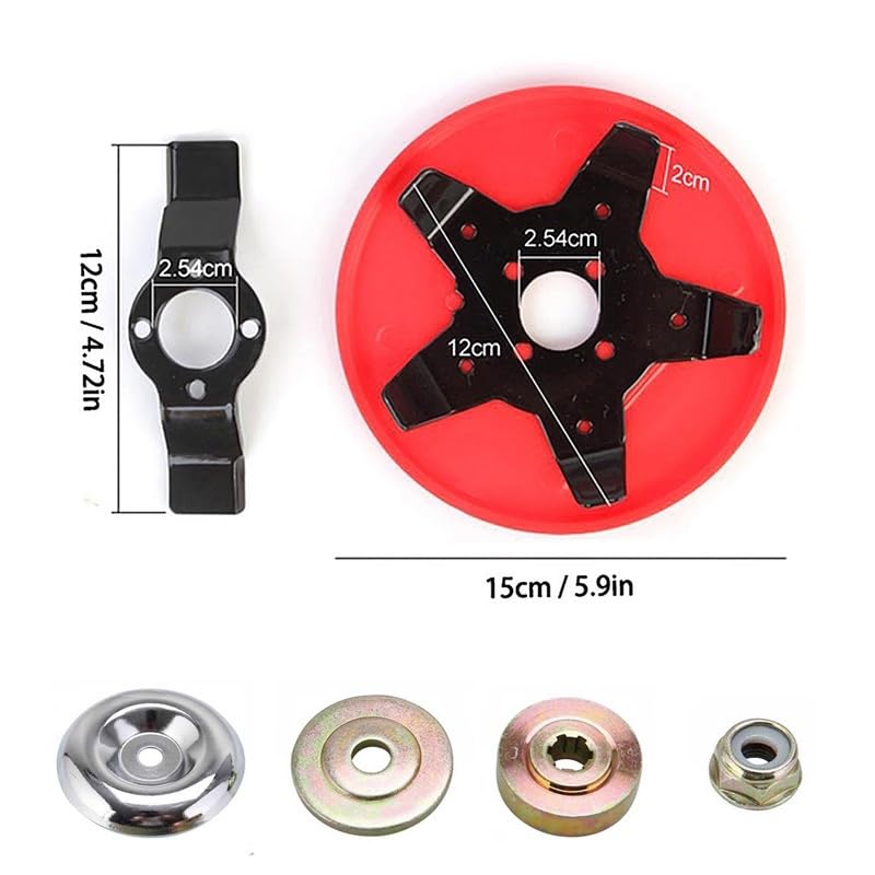 Compatibile con la testina a doppio scopo for diserbo e disco da taglio | Disco tagliente bidirezionale for attrezzature da diserbo e pulizia esterni(Head with 4 Parts)
