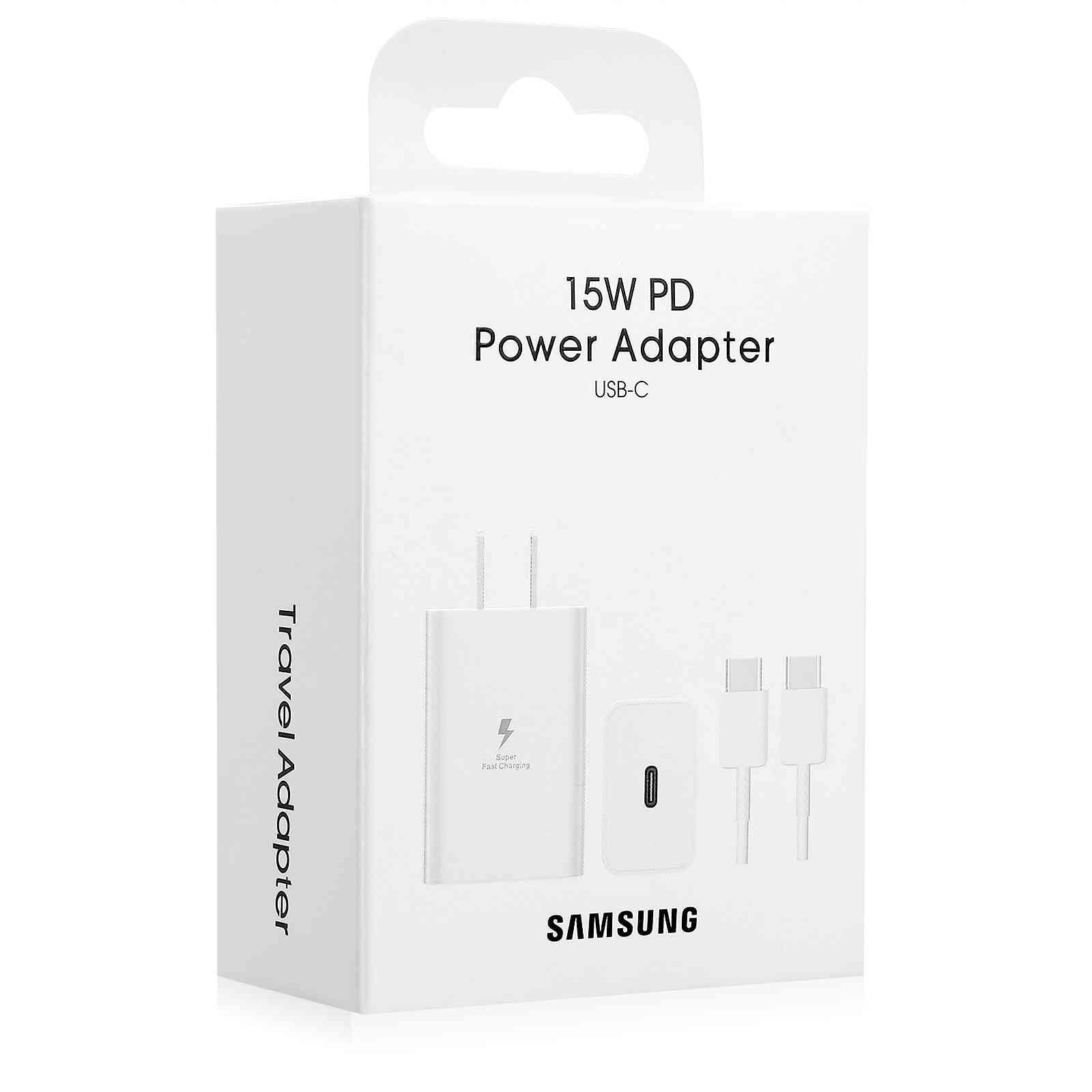 15W QC Fast Charging USB Charger Power Adapter Wall Plug with 4ft USB C to USB Type C Cord for Samsung GalaxyTab S6 5G/Tab S6 Lite/Tab S6 Lite (2022)/Xcover 5/Xcover Pro