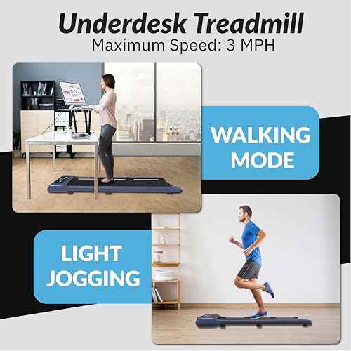 Exerpeutic 400 Lb. Capacity Heavy-Duty Walking/Jogging Exercise Treadmill - Home Gym Workout Equipment - Foldable Under Desk Design3