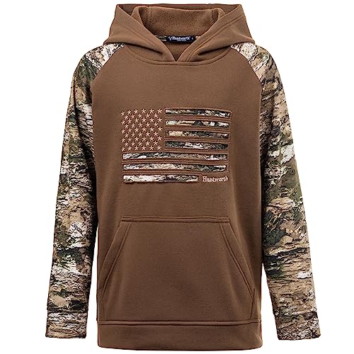 Huntworth Youth's Knit Jersey Hoodie Horizontal Camo Flag - Main Image