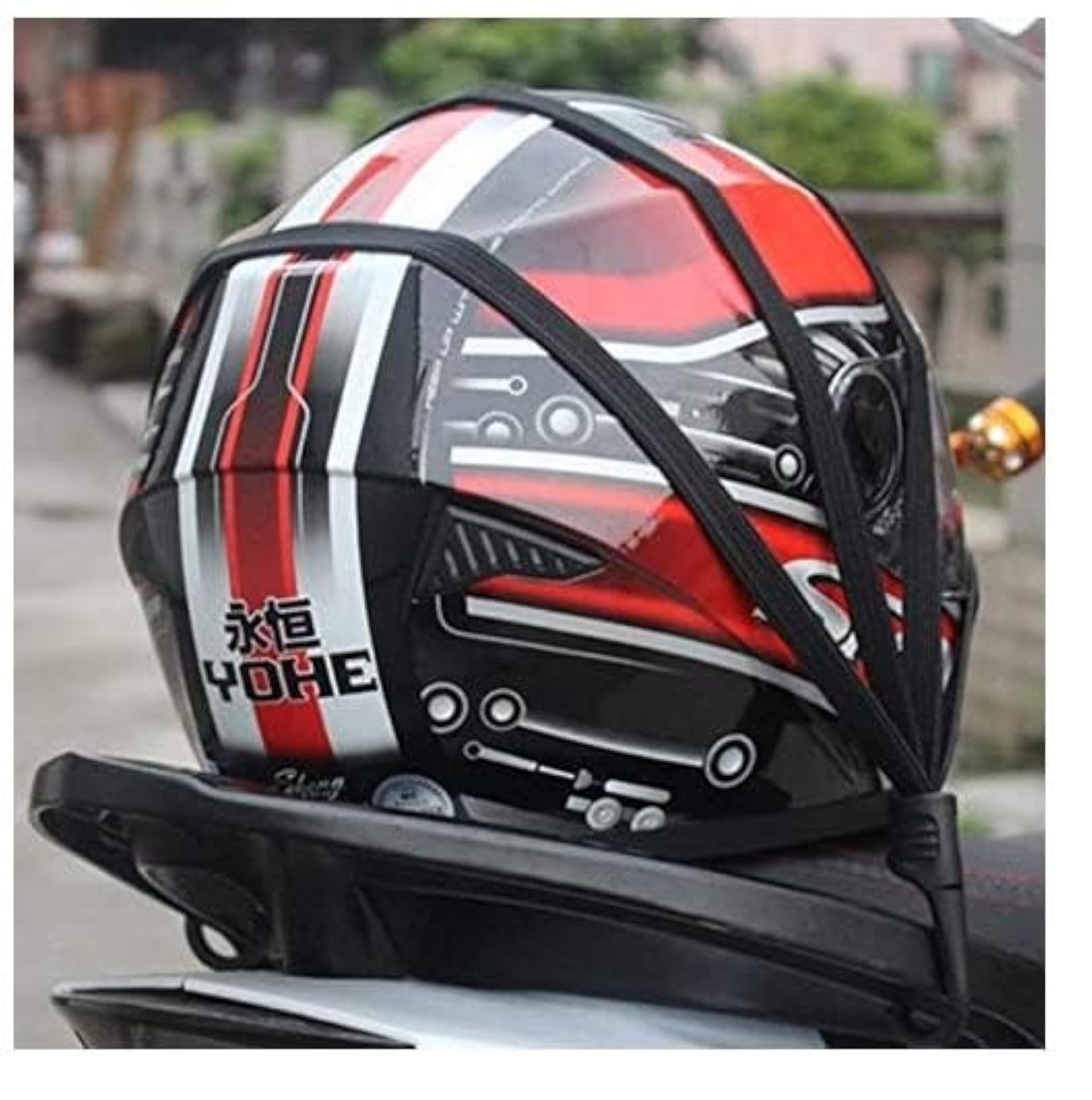 Heavy-Duty Retractable Helmet & Luggage Elastic Rope Strap