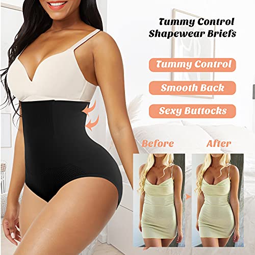 Image of Werena Tummy Control Shapewear Underwear for Women High Waisted Body Shaper Panties Shaping Briefs