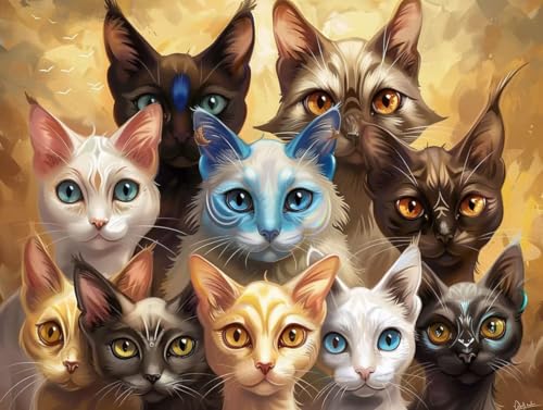 Diamond Painting Chat 90x120 cm | Kit Broderie Diamant 5D DIY Grand Format