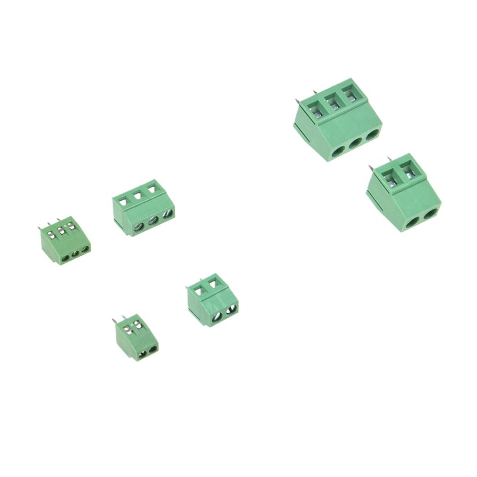 10 pz 2.54mm/3.5mm/3.81mm/5.0mm/5.08mm Passo 2p/3p Pin Dritto Morsettiera A Vite Connettore 2/3/4/5/6/8/10Pin