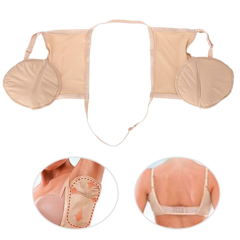 Underarm Sweat Pads - Reusable Cotton Armpit Durable Anti-Sweat Underarm Sweat Absorbent Pads Skin Tone for Men Women - Image 3