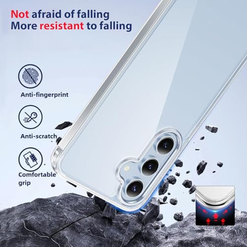 Image of KACA Clear Back Cover Case for Samsung Galaxy S25 Plus 5G |Case for Samsung Galaxy S25 Plus 5G|Shockproof Bumper TPU Protective Design - Transparent