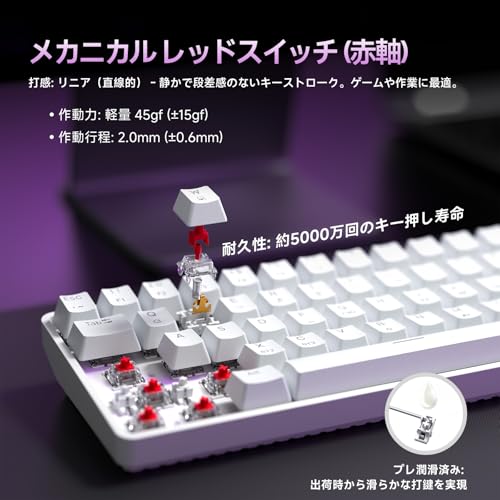DIERYA DK68 ワイヤレス ゲーミング キーボード の商品画像 4