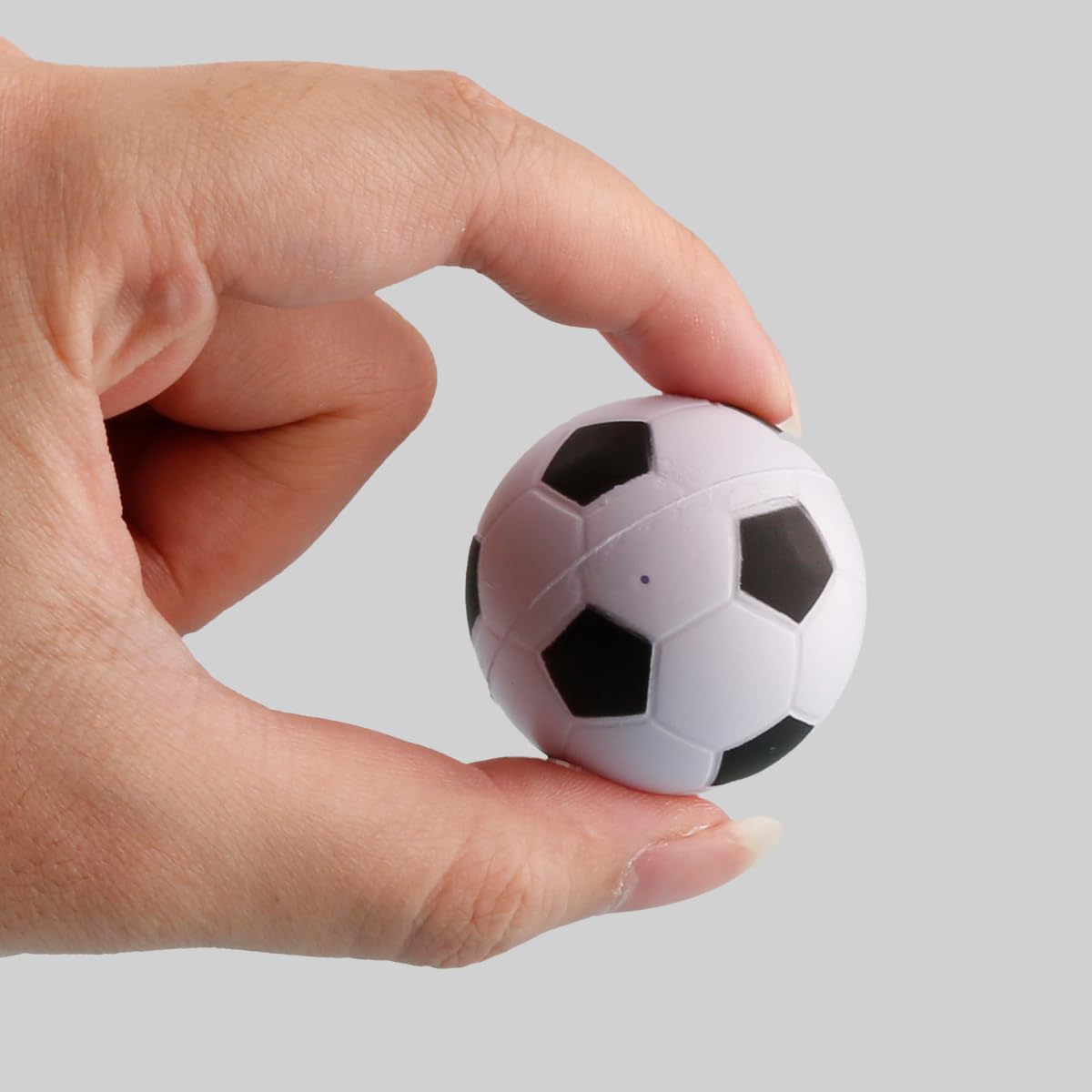 Lotsdonxia 12 Pcs Mini Foam Squeeze Balls Small Portable Stress Relief Ball Set Soft Anti-Stress Toys for Children & Adults Parties and Daily Use (Football) - Image 3
