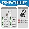 Adhiper Coussinets de Rechange HD 450BT pour Sennheiser HD4.50BT, HD 4.50BTNC, HD4.50SE, HD4.40BT, HD4.30G, HD4.20S, HD458BT, HD400S, HD350BT Casques - Cuir Protéiné Doux & Mousse à Mémoire (Noir)