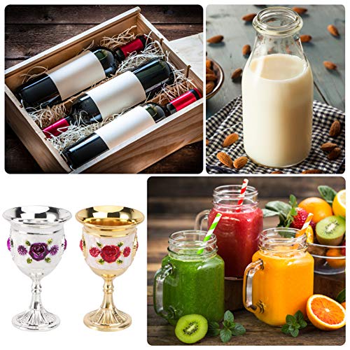 Taças de vinho de Natal Amosfun com 2 peças de taças de vinho estilo retrô europeu, taças de liga pa