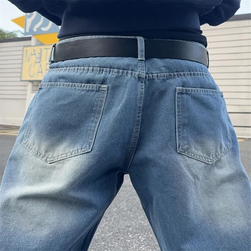 Men's Distressed Ripped Baggy Wide Leg Straight Leg Casual Street Ripped Baggy Jeans2