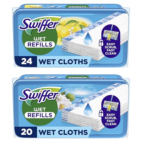 Swiffer Bodenwischer Nachfüllpackung, Feuchte Bodentücher mit Frischem Duft Wie Nach Dem Lüften, 44 Stück, Für Eine Schnelle & Einfache Reinigung von Hartböden