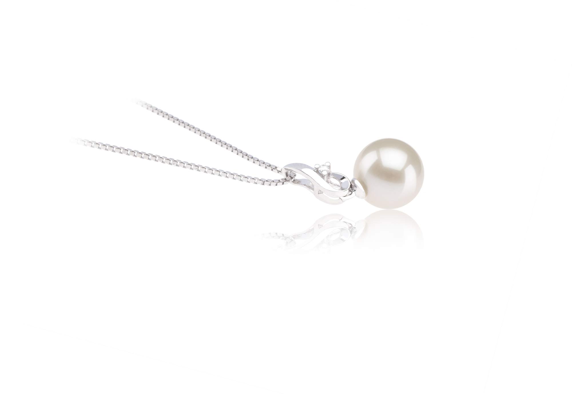 Courtney White 9-10mm AAAA Quality Freshwater 925 Sterling Silver Cultured Pearl Pendant For Women
