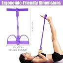 VIVRYK 4-Tube Resistance Band Tummy Trimmer with Foot Pedal – Multi-Function Home Workout Equipment for Abs, Arms, Legs and Shoulders with Non-Slip Pedals for Daily Fitness Training gallery image