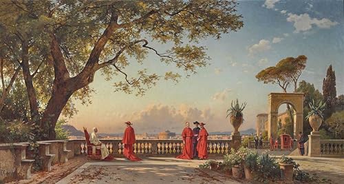 Toile peinture murale haut de gamme d'Hermann David Corrodi 60x90cm pour une décoration raffinée