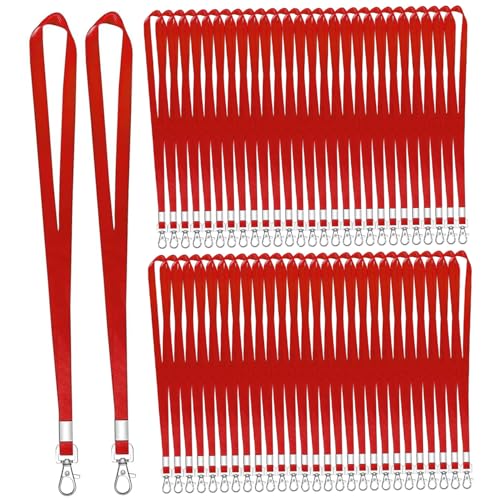 Lanière pour badge rouge solide pour éviter la perte de cartes