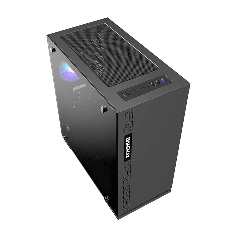 GAMEMAX H605-TR Dark Ranger Case Mini Micro Tower 0.6MM SPCC con Ventol Rainbow 3*USB3.0/2.0 Pannello Laterale in Vetro Temperato (AxPxL: 410x375x190 mm)