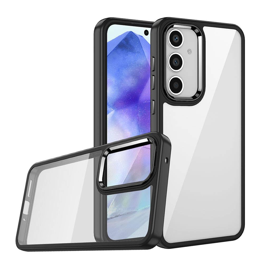 Zore Galaxy ile uyumlu A25 Kılıf Zore Flora Kapak Siyah