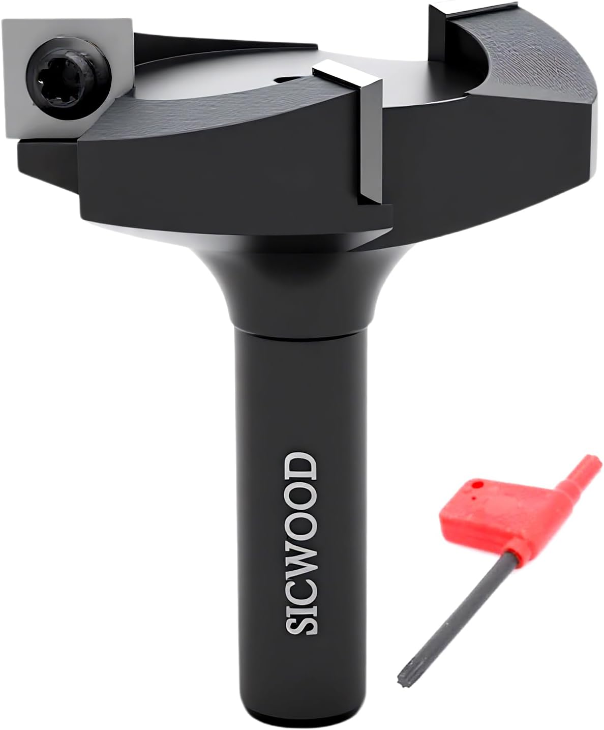 Slab Flattening Router Bits 1/2 Shank, 2-3/8" Cut Diameter, 12*12*1.5mm Carbide Insert, for CNC Spoilboard Surfacing/Planing/Flycutter/ Slab Leveler/Rabbeting